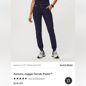 Figs Navy Blue Jogger Scrub Pants